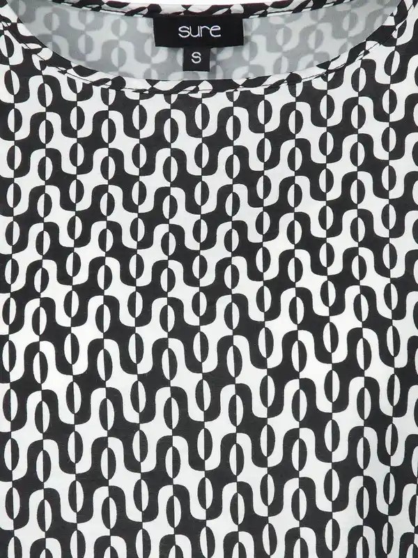 Bild 3 von Damen Shirt im Materialmix Schwarz