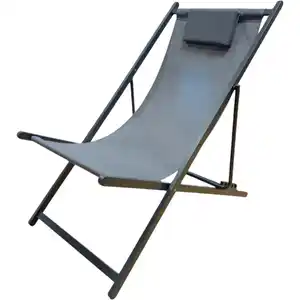 KYNAST Exklusiv Strandstuhl Metall in Anthrazit
