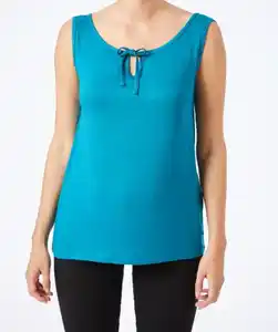 Tanktop mit Schnürung, petrol