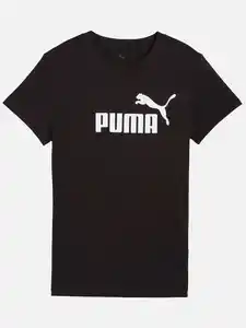 Mädchen Sportshirt mit Frontprint Schwarz
