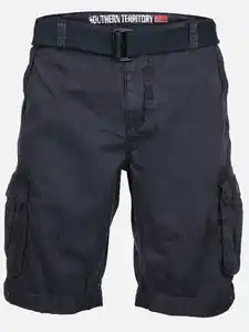 Herren Cargoshorts im Used Look Blau