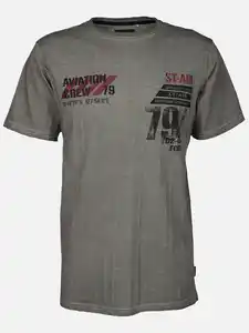 Herren Shirt mit Print Grau