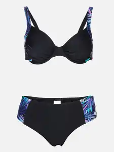 Große Größen Bikini-Set Schwarz