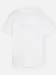 Mädchen Sportshirt mit Frontprint Weiß