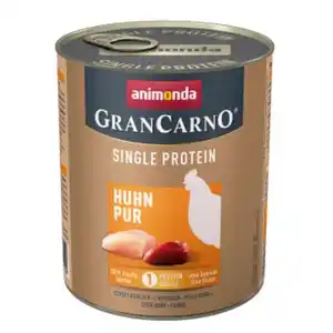 animonda GranCarno Single Protein Nassfutter Hund Adult, Huhn pur 12x800 g