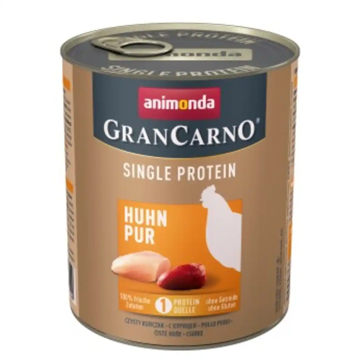 Bild 1 von animonda GranCarno Single Protein Nassfutter Hund Adult, Huhn pur 12x800 g