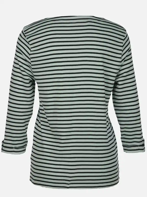 Bild 2 von Damen Streifenshirt mit 7/8 Ärmeln Blau