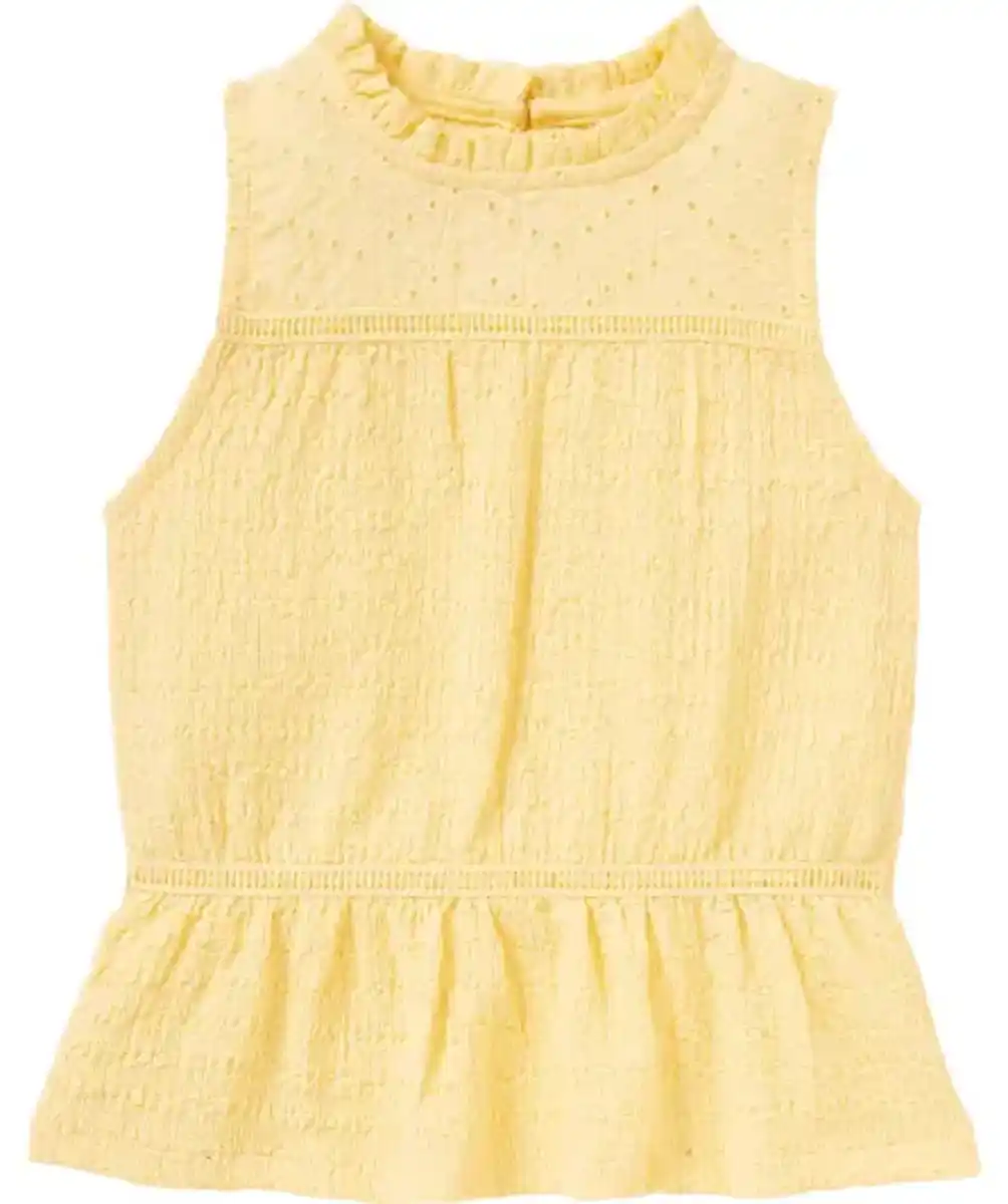 Bild 1 von Blusentop mit Lochmuster, gelb