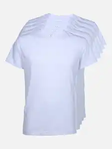Herren Shirt im 5er Pack Kurzarm Weiß
