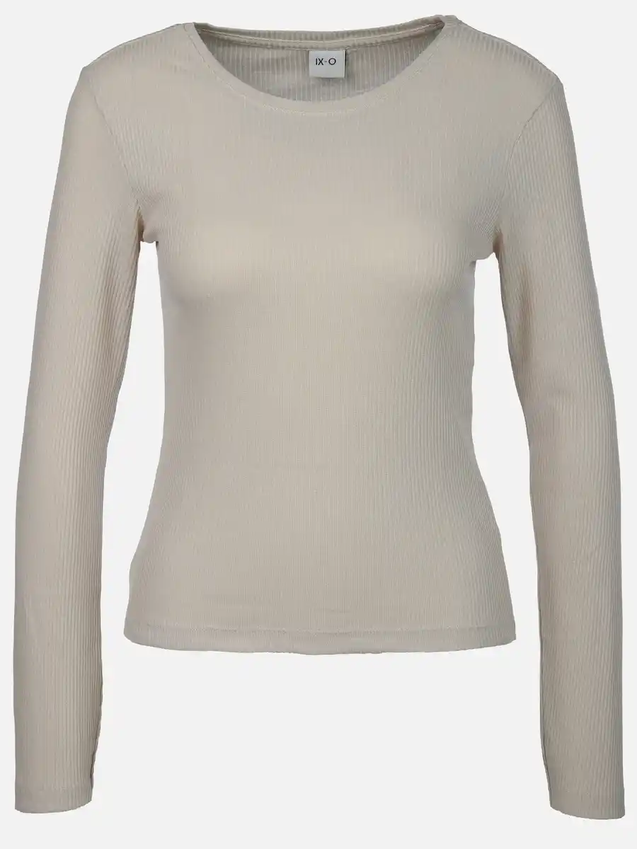 Bild 1 von Damen Langarmshirt in Ripp-Optik Beige