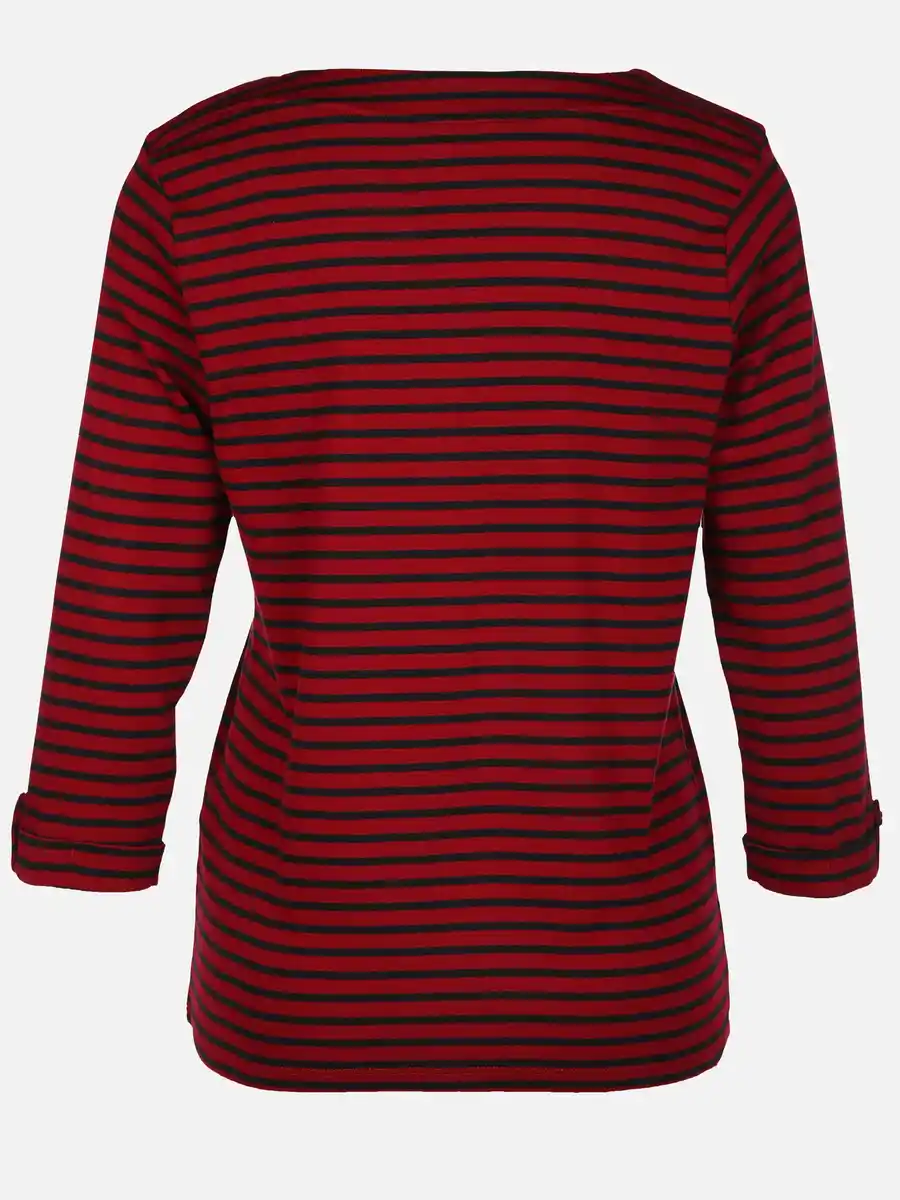Bild 2 von Damen Streifenshirt mit 7/8 Ärmeln Rot