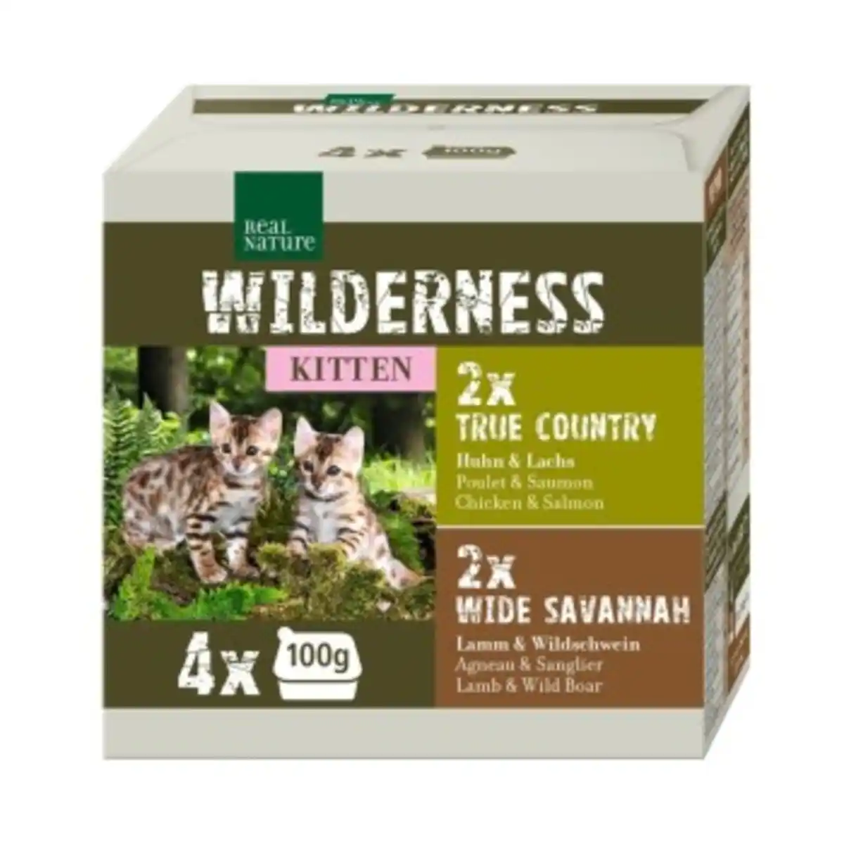 Bild 1 von REAL NATURE WILDERNESS Nassfutter Katze, Kitten Multipack 4x100 g