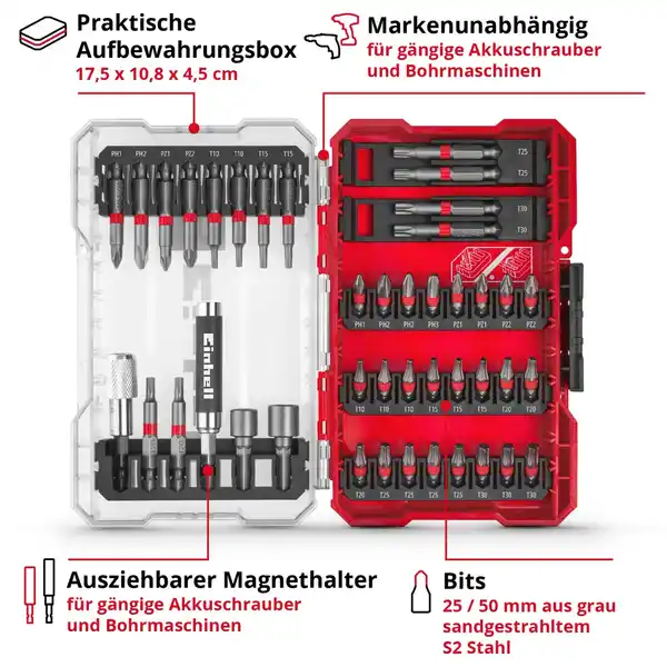 Bild 4 von Einhell Bit-Set Original M-Case 42-tlg. mit praktischer Aufbewahrungsbox