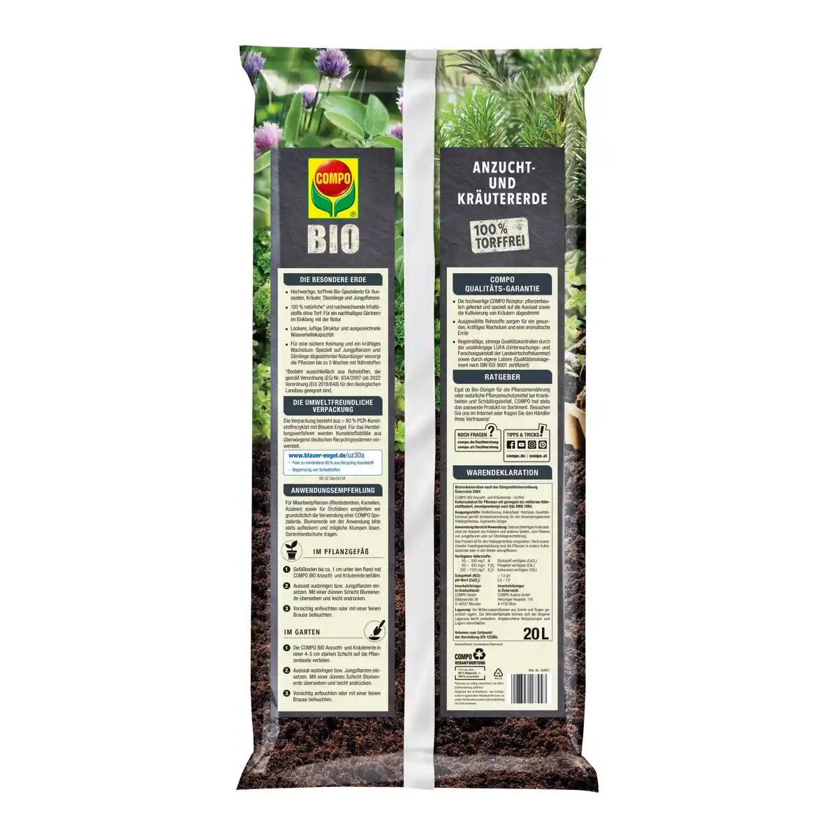 Bild 2 von Compo Bio Anzucht- und Kräutererde Torffrei 20 l