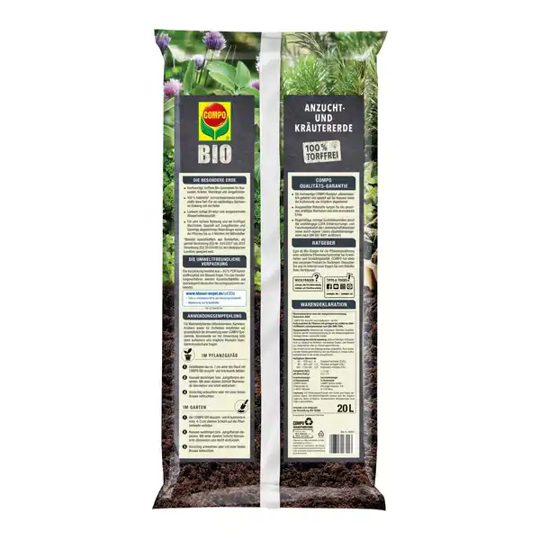 Bild 2 von Compo Bio Anzucht- und Kräutererde Torffrei 20 l