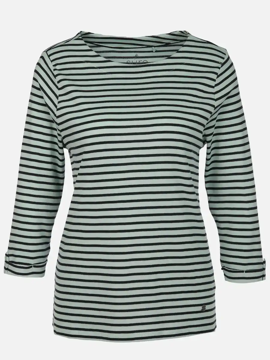 Bild 1 von Damen Streifenshirt mit 7/8 Ärmeln Blau