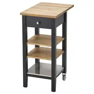 STENSTORP Servierwagen, schwarzbraun/Eiche, 45x43x90 cm