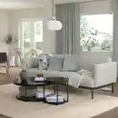 Bild 2 von FRÖTORP Couch-/Beistelltisch, 2er-Set, anthrazit marmoriert/schwarz Glas