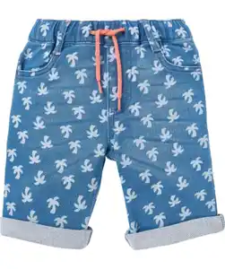 Jeans-Shorts Palmen, jeansblau