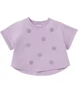 T-Shirt mit Blumen, lila