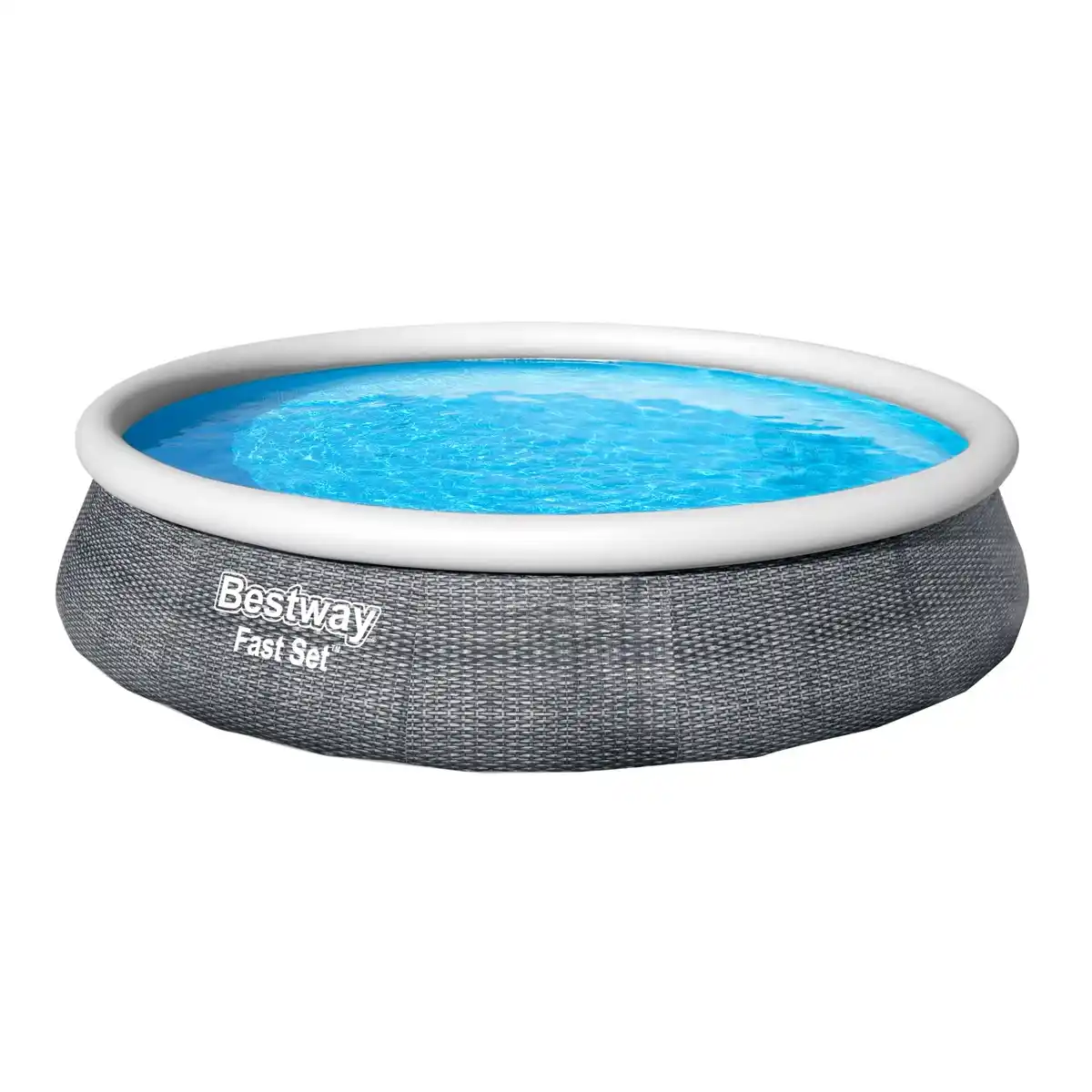 Bild 4 von Bestway Fast Set Aufstellpool-Set Ø 396 cm x 84 cm Rund Schiefergrau