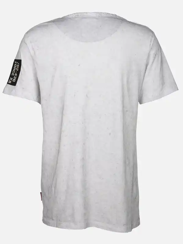 Bild 2 von Herren Henleyshirt im Used Look Weiß