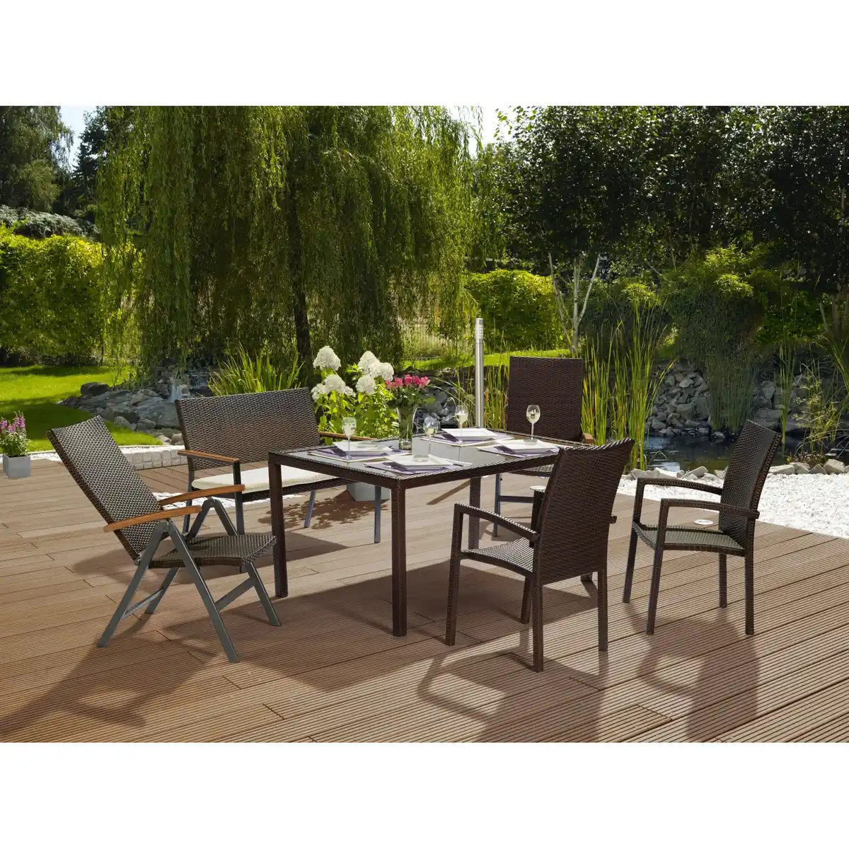 Bild 3 von Klappsessel Davenport II Braun mit verstellbarer Rückenlehne FSC®