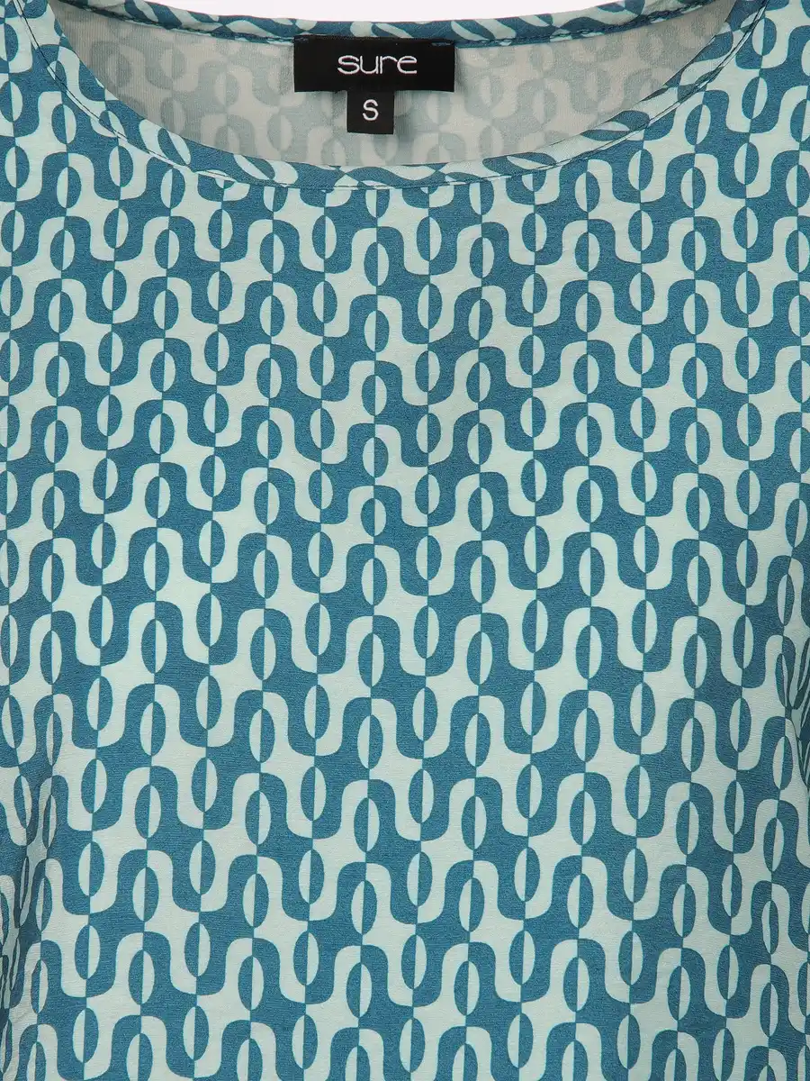 Bild 3 von Damen Shirt im Materialmix Blau