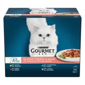 GOURMET Perle Erlesene Streifen in Sauce Sorten Mix 24x85 g