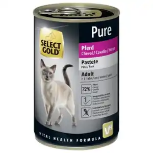 SELECT GOLD Pure Adult Paté Pferd 12x400 g