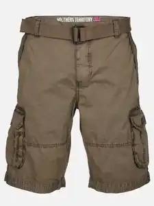 Herren Cargoshort im Used Look Braun