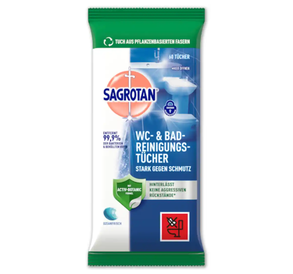 Bild 1 von SAGROTAN WC- & Bad-Reinigungstücher*