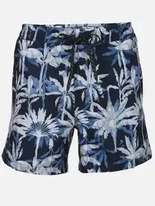 Herren Badehose mit Print Blau