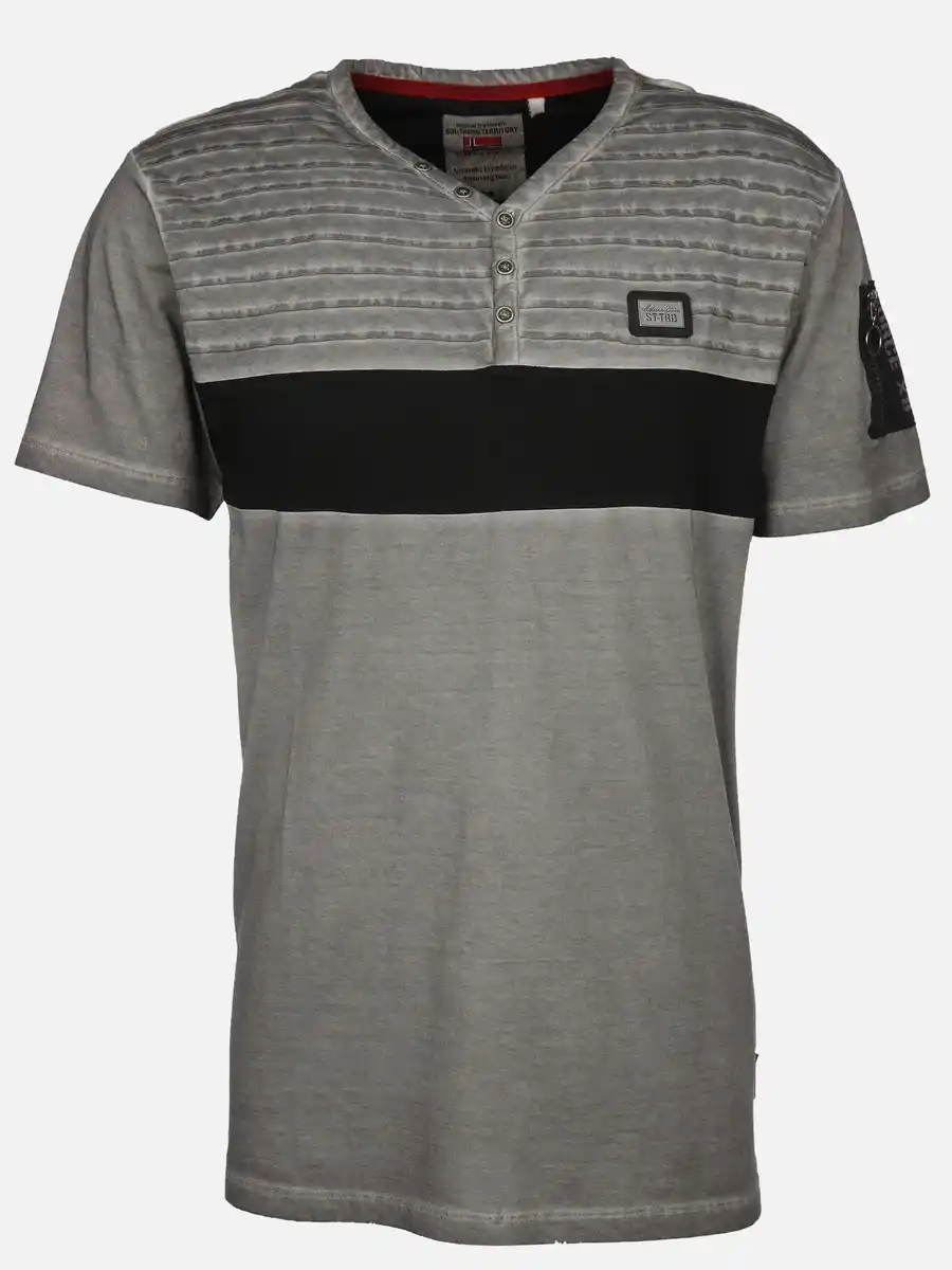 Bild 1 von Herren Henleyshirt im Used Look Grau