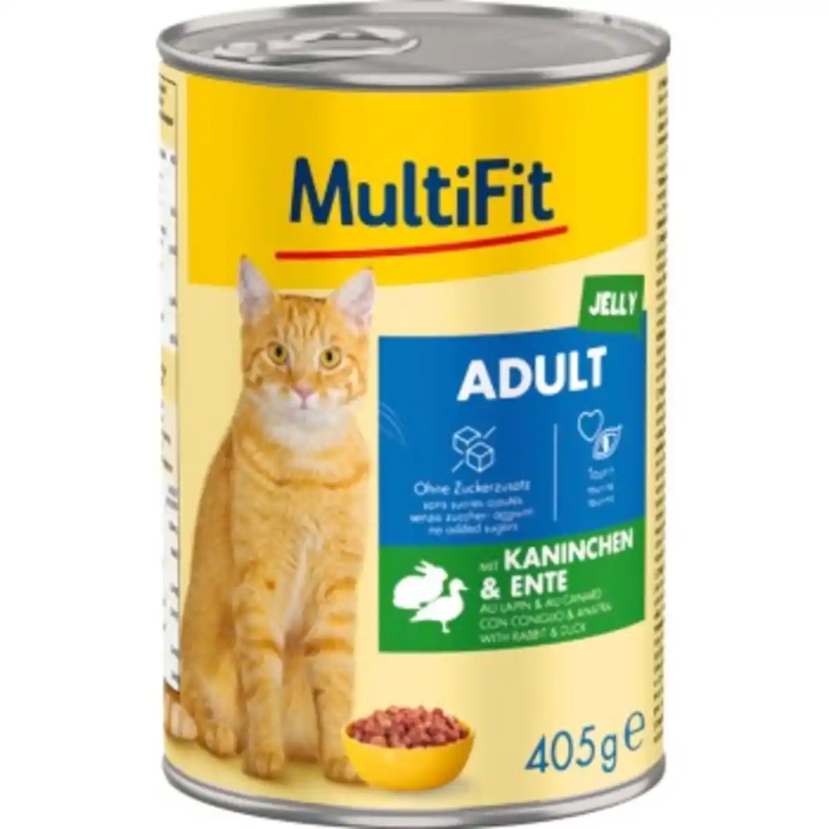 Bild 1 von MultiFit Nassfutter Katze Adult, in Gelee, Kaninchen und Ente 6x405 g