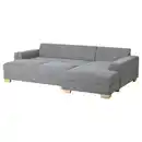 Bild 2 von SÖRVALLEN 3er-Bettsofa mit Récamiere, rechts/Lejde grau/schwarz
