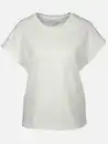 Bild 1 von Damen Shirt mit abgeschrägten Ärmeln Weiß