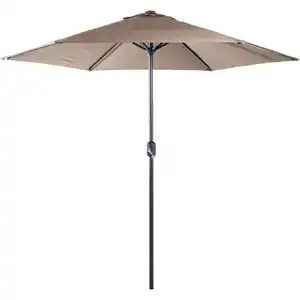 Sonnenschirm Ø 250 cm taupe aus Aluminium
