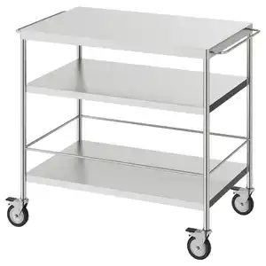 FLYTTA Servierwagen, Edelstahl, 98x57 cm