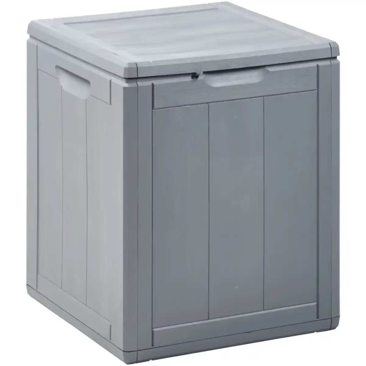 Bild 1 von Aufbewahrungsbox 90 Liter aus grauem Kunststoff mit Holzoptik