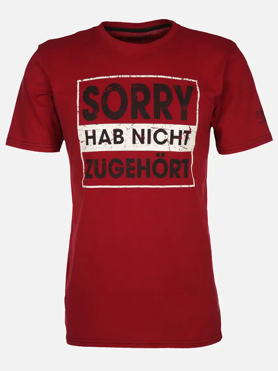 Bild 1 von Herren Shirt mit Spruch Rot