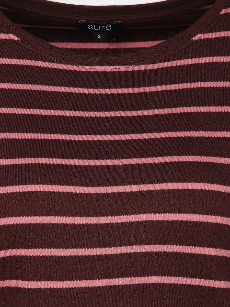 Bild 3 von Damen Streifenshirt mit 7/8 Arm Lila