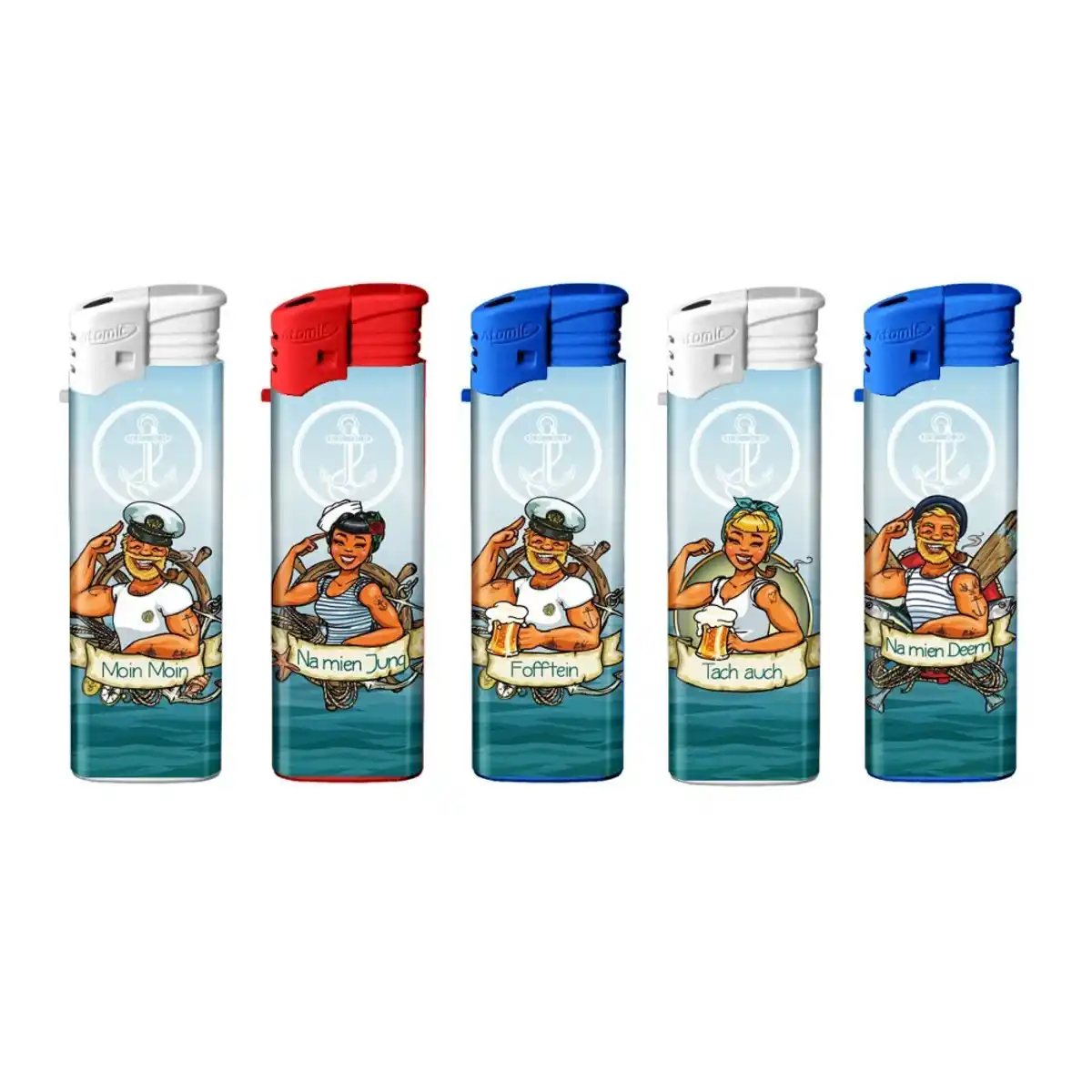 Bild 1 von Feuerzeug Fofftein nachfüllbar in verschiedenen Seemann-Motiven