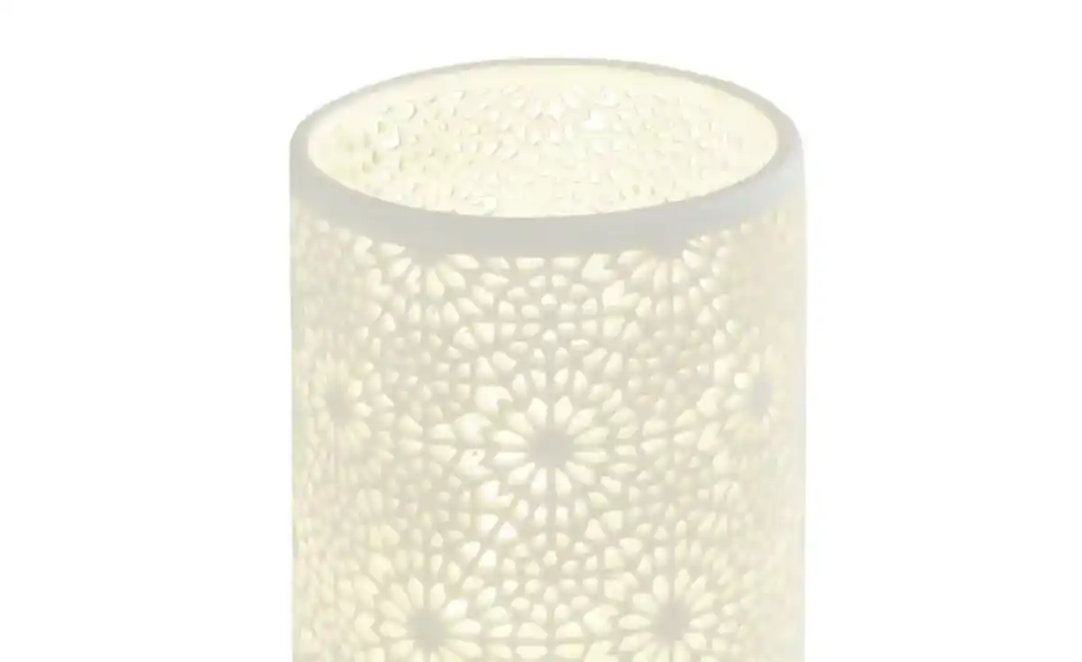 Bild 4 von levelone Keramik-Tischleuchte, 1-flammig, weiß `Blumen´