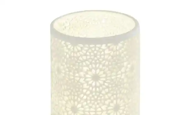 Bild 4 von levelone Keramik-Tischleuchte, 1-flammig, weiß `Blumen´