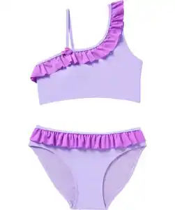 Bikini mit Rüschenkanten, lila