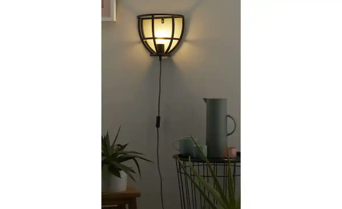 Bild 1 von Wandleuchte, 1-flammig, Metall schwarz