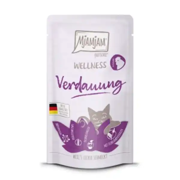 Bild 1 von MjAMjAM Nassfutter Katze Adult, Wellness Verdauung 12x125 g Huhn