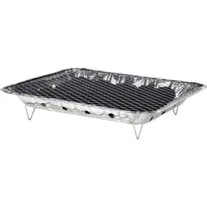 Einweggrill 30 x 25 x 4 cm mit Grillkohle und Anzündhilfe
