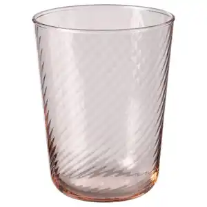 KLIPPLAX Glas, gestreift rosa, 25 cl